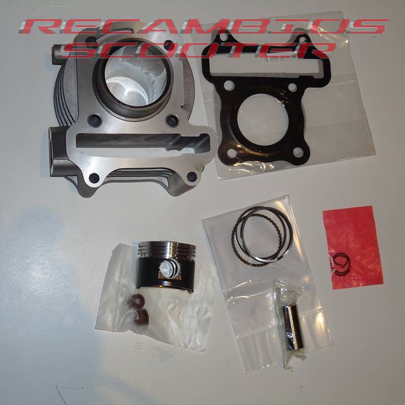 kit cilindro pistón y segmentos racing ciclomotores de 4 tiempos