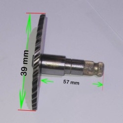 eje pedal arranque largo para piñón arranque con 8 dientes